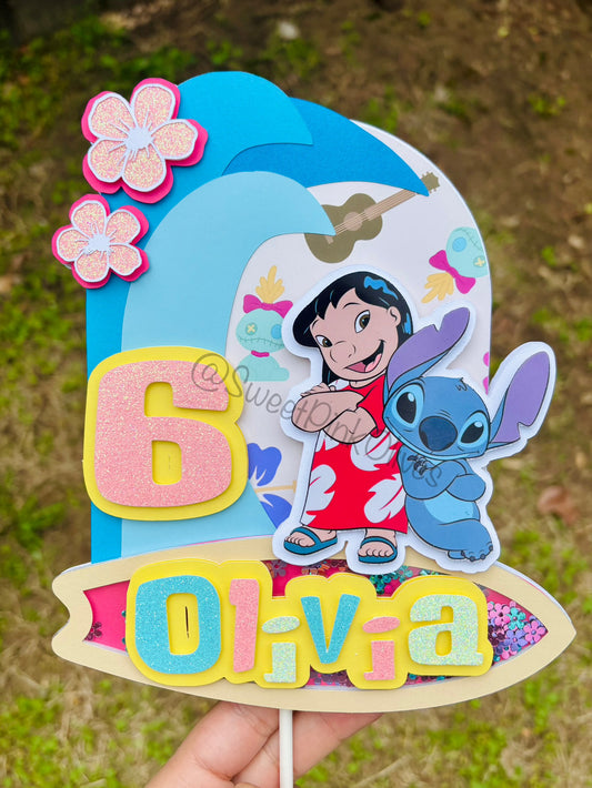 Lilo & Stitch Personalized Cake Topper