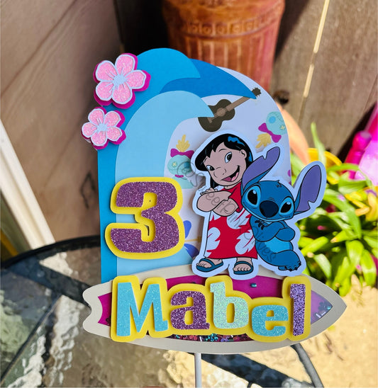 Lilo & Stitch Personalized Cake Topper