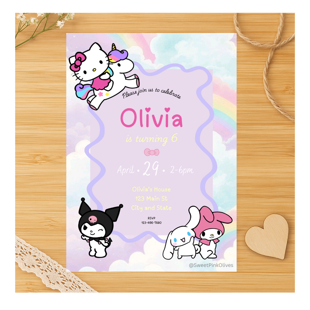 Kitty Invitation Template