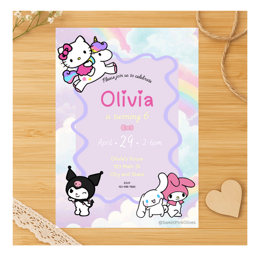 Kitty Invitation Template